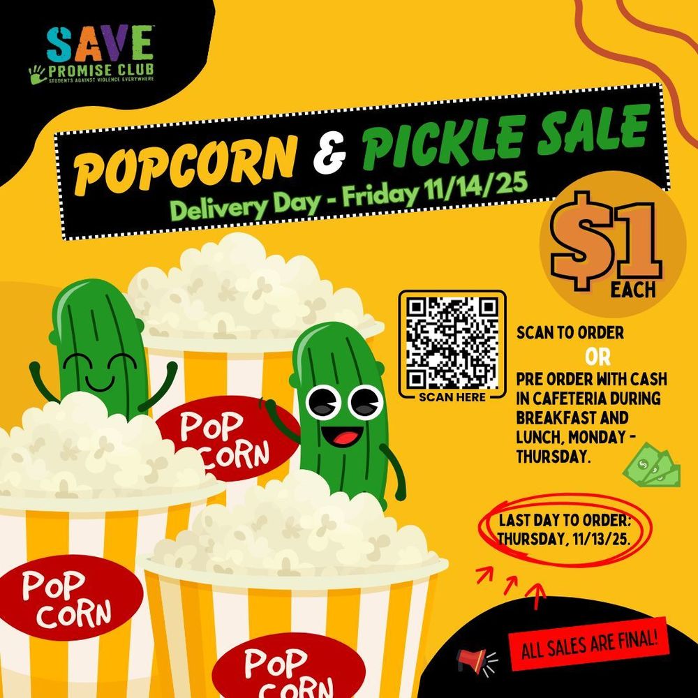 Popcorn and Pickle Sale