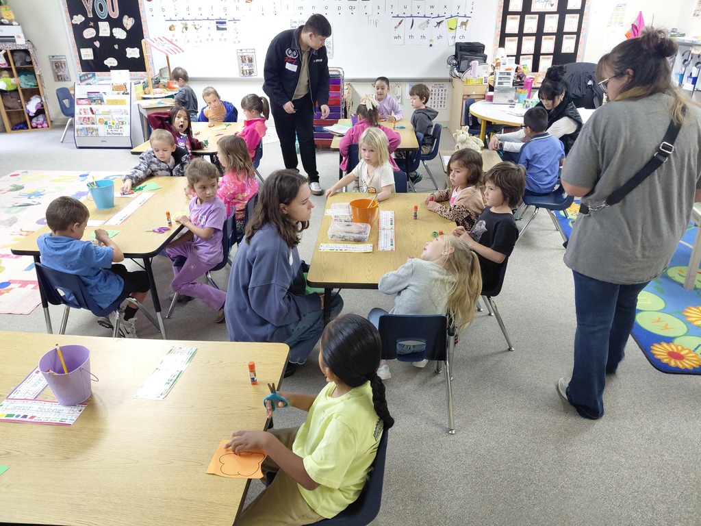 Students from McCoy Avenue Elementary participate in classroom activities alongside students from Aztec High School’s Educators Rising program, who are exploring careers in education and gaining hands-on experience working with young learners.