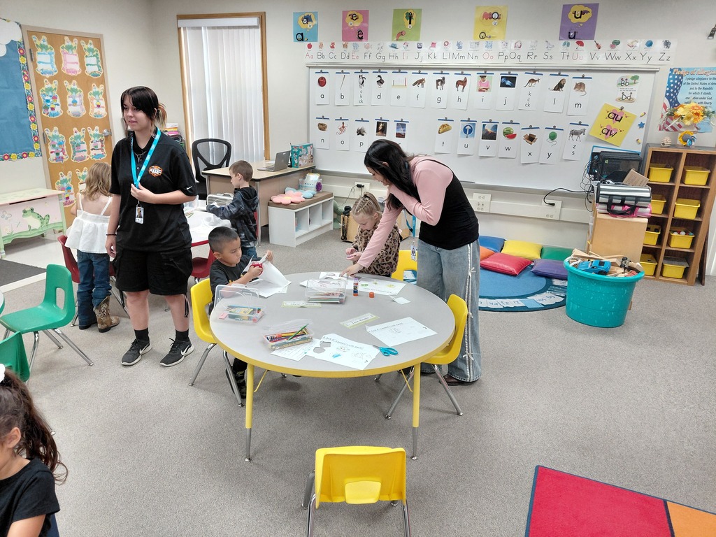 Students from McCoy Avenue Elementary participate in classroom activities alongside students from Aztec High School’s Educators Rising program, who are exploring careers in education and gaining hands-on experience working with young learners.