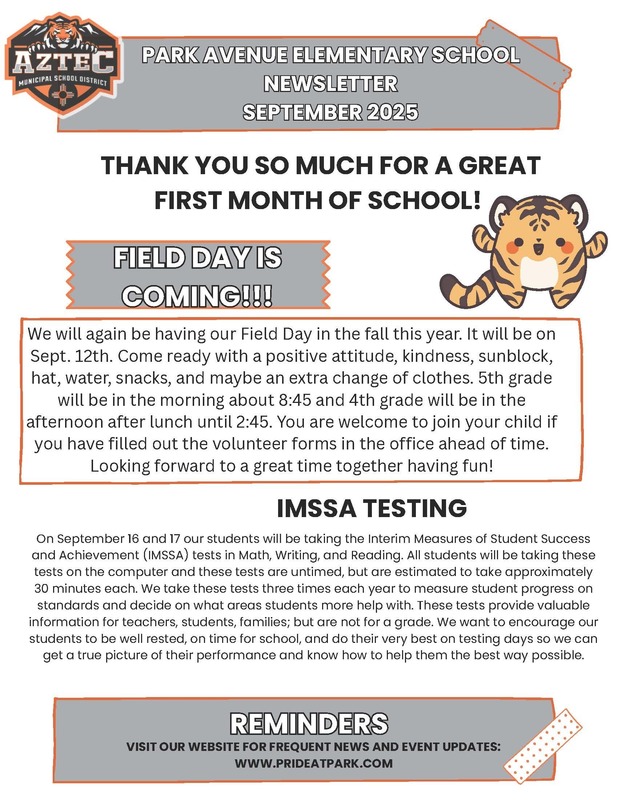 PAES Newsletter Sep 25