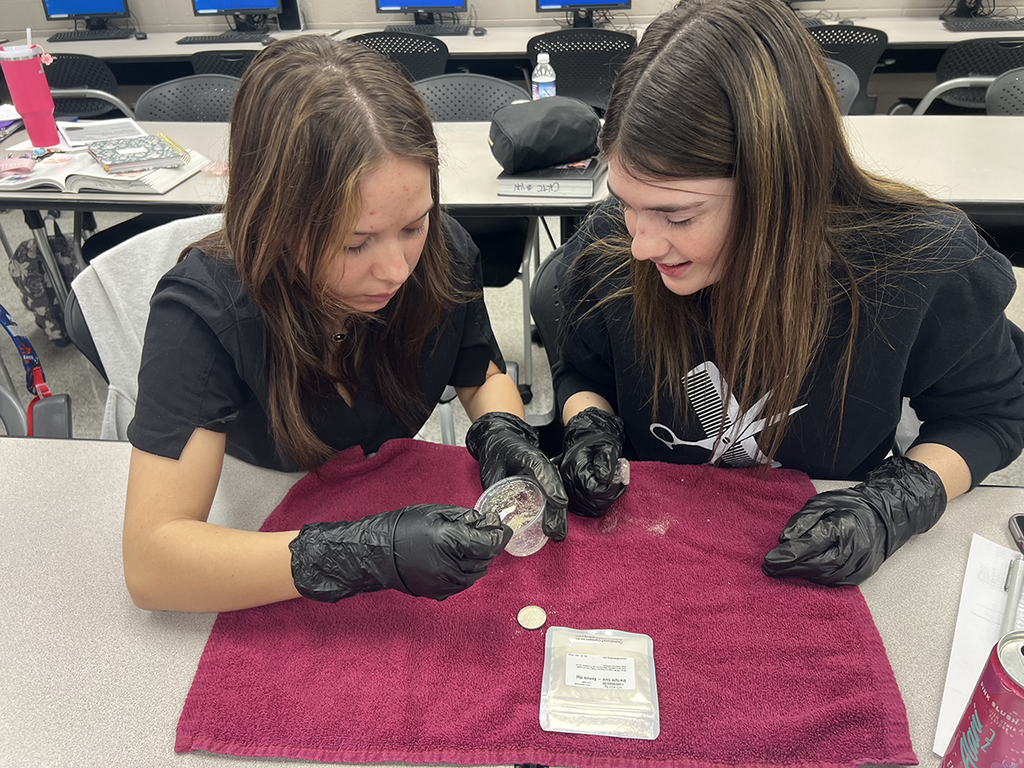 CKTC Cosmetology students made their own eye shadow
