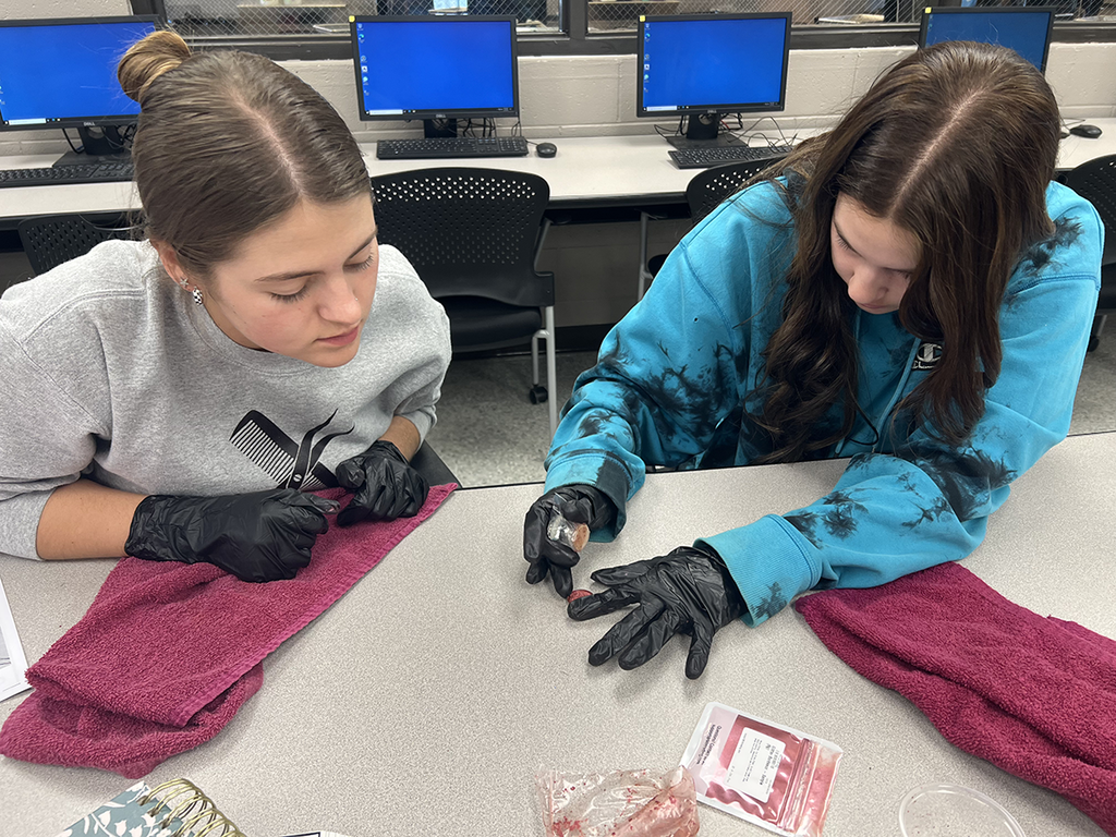 CKTC Cosmetology students made their own eye shadow