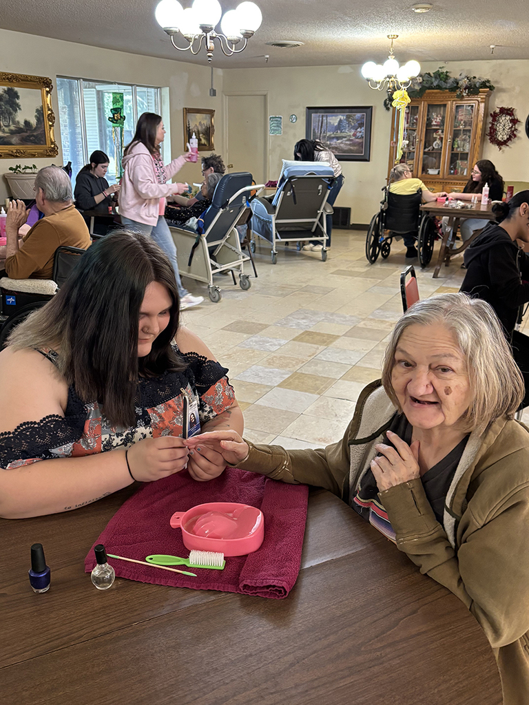 CKTC Cosmetology students at Carnegie nursing home