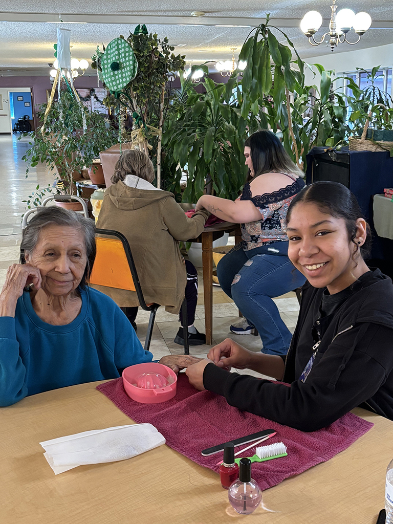 CKTC Cosmetology students at Carnegie nursing home