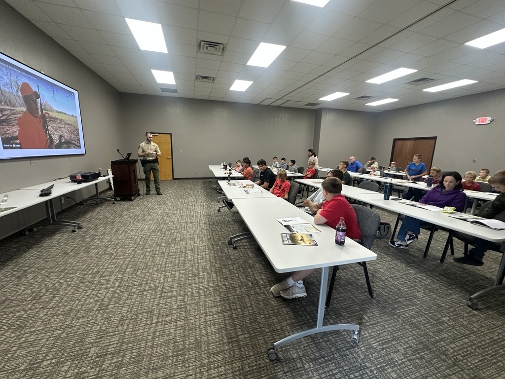 Caddo Kiowa Technology Center recently hosted a hunter safety class with local game warden Justin Cornet on Saturday, August 23, 2025. Cornet shared that it was the largest class he’s ever taught and expressed his excitement about the strong interest from the surrounding communities. A total of 24 students participated in the training.