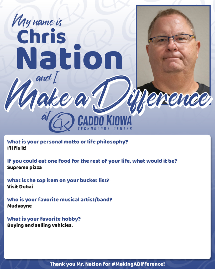 Chris Nation is a #DifferenceMaker at CKTC!
