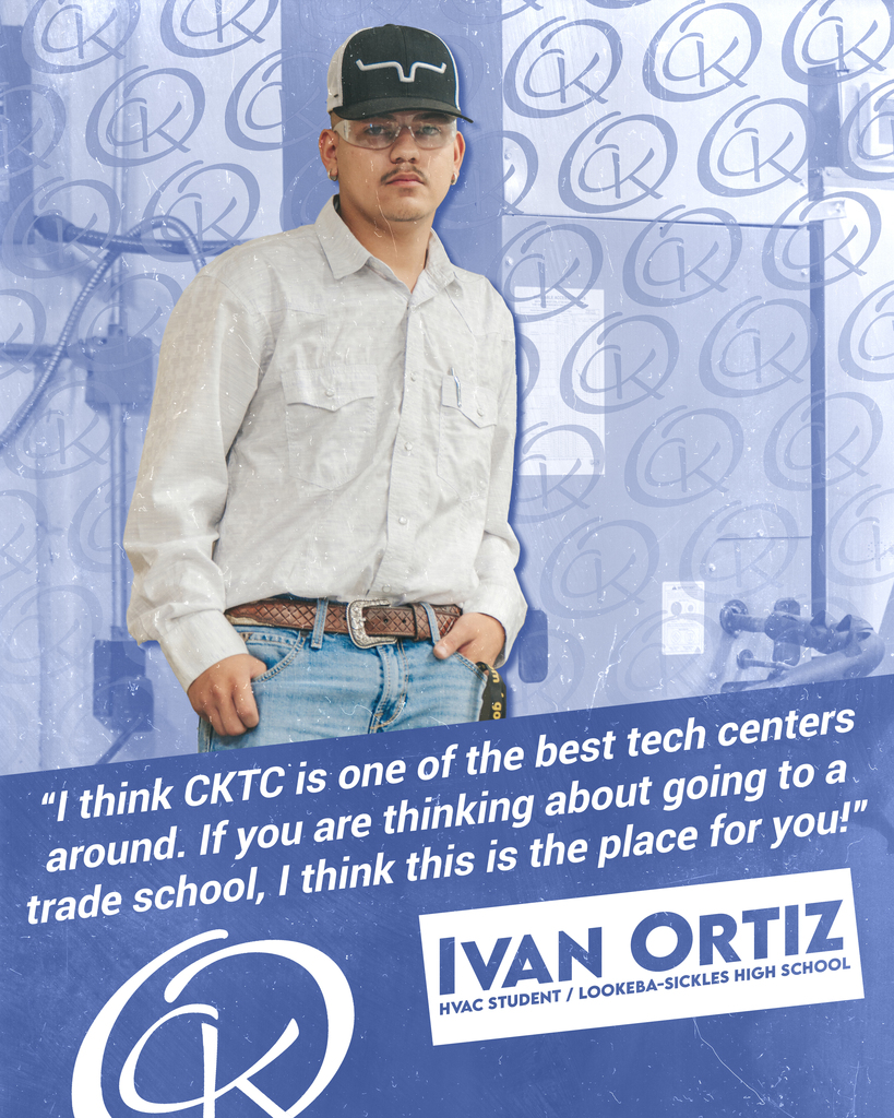 Ivan Ortiz is an HVAC student at CKTC from who attends Lookeba-Sickles High School.