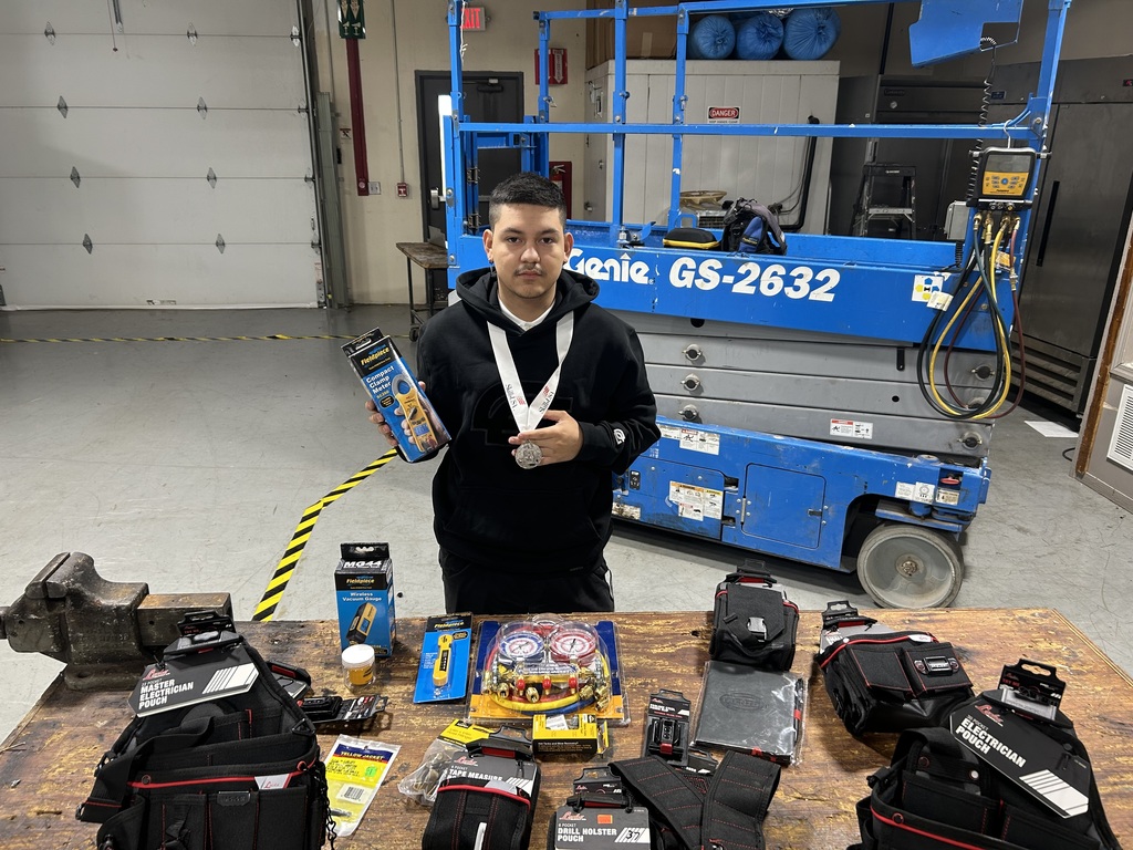 After a recent score review from the 2026 Oklahoma SkillsUSA State Leadership and Skills Conference HVACR Troubleshooting Contest, it was discovered that a scoring entry error occurred during the transfer of results. Once corrected, CKTC student Ivan Ortiz was awarded the 60 points earned at the air conditioning station, bringing his final score to 707 points and officially earning him 🥈 2nd Place in the state. Although Ivan unfortunately missed the opportunity to be recognized on stage at the state conference due to this honest mistake, we are proud to recognize his outstanding achievement and hard work here at Caddo Kiowa Technology Center. Ivan has set a high standard within the HVAC program, consistently pushing himself and inspiring those around him to be better each day. In recognition of his accomplishment, he was presented with a 2nd Place medal 🏅 and tool prizes 🧰 to help support his future career success. Congratulations to Ivan Ortiz of Lookeba-Sickles High School on this incredible achievement! 👏🎉