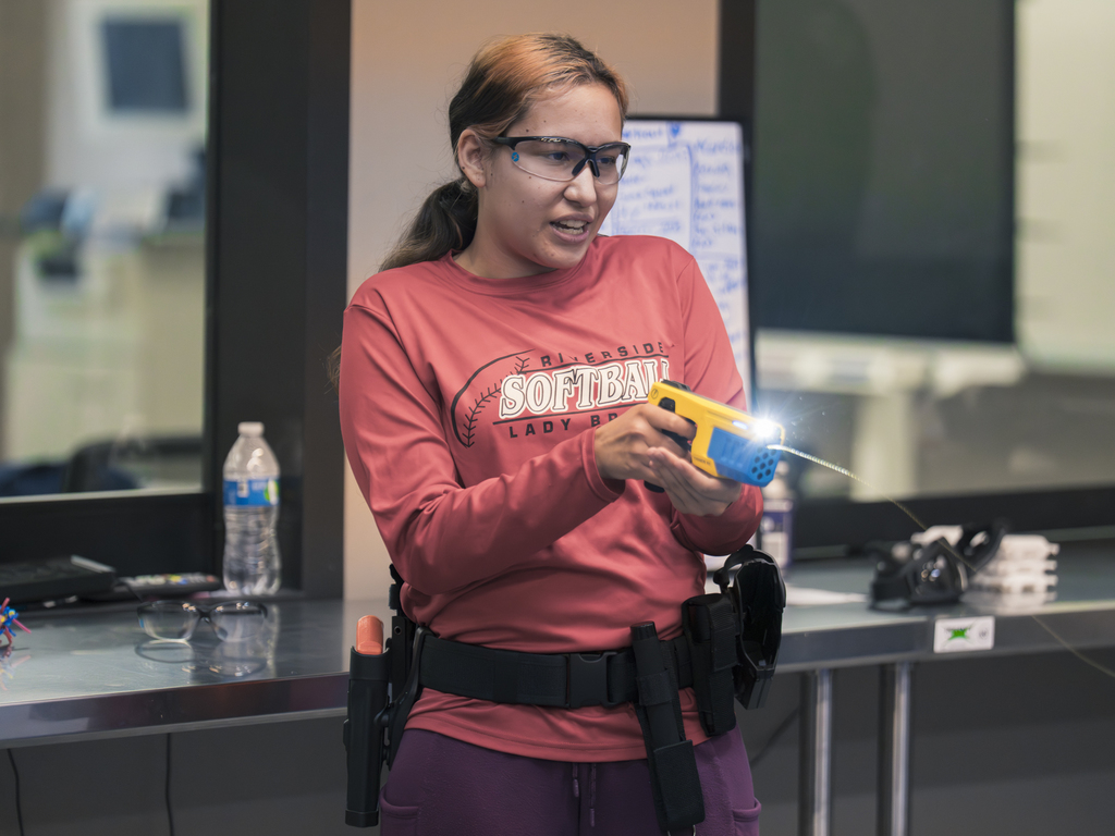 Proud moment at Caddo Kiowa Technology Center! Congrats to Jaylyn Littleghost, Adriana Cisneros, Abby Bowlin, and Baylee Jones on successfully completing their TASER 10 certification training! Their dedication to safety and skill shows the future of criminal justice is in good hands!