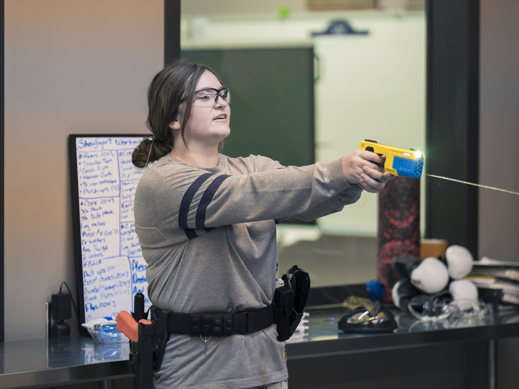 Proud moment at Caddo Kiowa Technology Center! Congrats to Jaylyn Littleghost, Adriana Cisneros, Abby Bowlin, and Baylee Jones on successfully completing their TASER 10 certification training! Their dedication to safety and skill shows the future of criminal justice is in good hands!