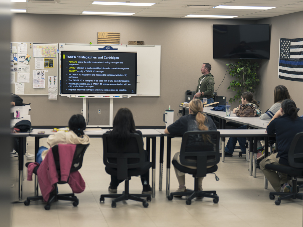 Proud moment at Caddo Kiowa Technology Center! Congrats to Jaylyn Littleghost, Adriana Cisneros, Abby Bowlin, and Baylee Jones on successfully completing their TASER 10 certification training! Their dedication to safety and skill shows the future of criminal justice is in good hands!