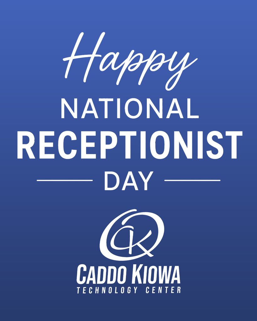 Happy National Receptionist Day to the incredible front-line team at Caddo Kiowa Technology Center! You’re the first smile, the first voice, and the heartbeat that keeps everything moving each day. From answering phones and helping students to welcoming guests and handling the nonstop chaos with grace, your hard work never goes unnoticed. Thank you for your professionalism, patience, and the positive energy you bring to the campus every single day. CKTC wouldn’t run nearly as smoothly without you all. We appreciate everything you do! 👏📞🎉 #CKTC | #NationalReceptionistDay | #MakingADifference