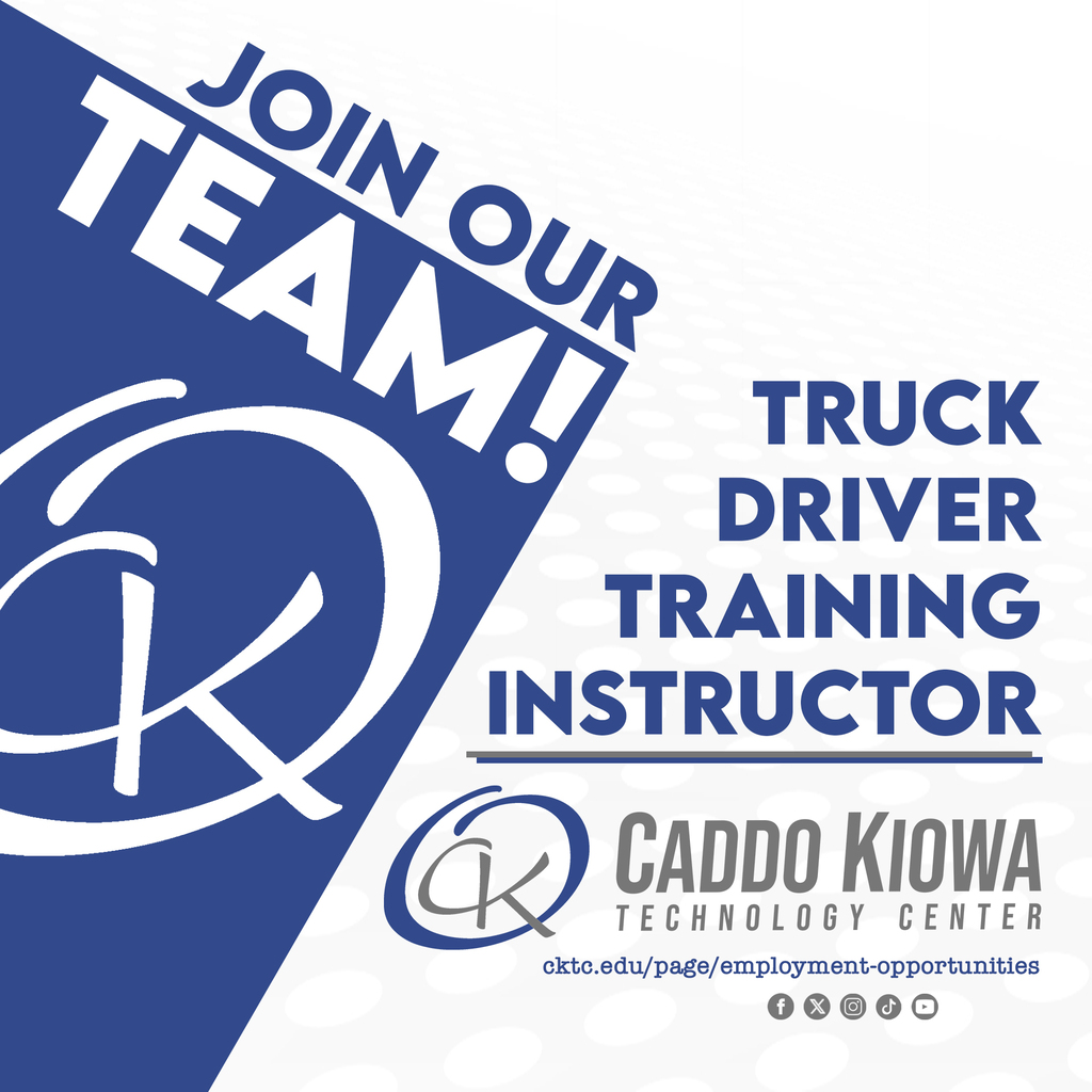 CKTC is currently looking for a Truck Driver Training Instructor. To apply visit our employment opportunities page on our website at cktc.edu/page/employment-opportunities #CKTC | #JoinOurTeam | #MakingADifference