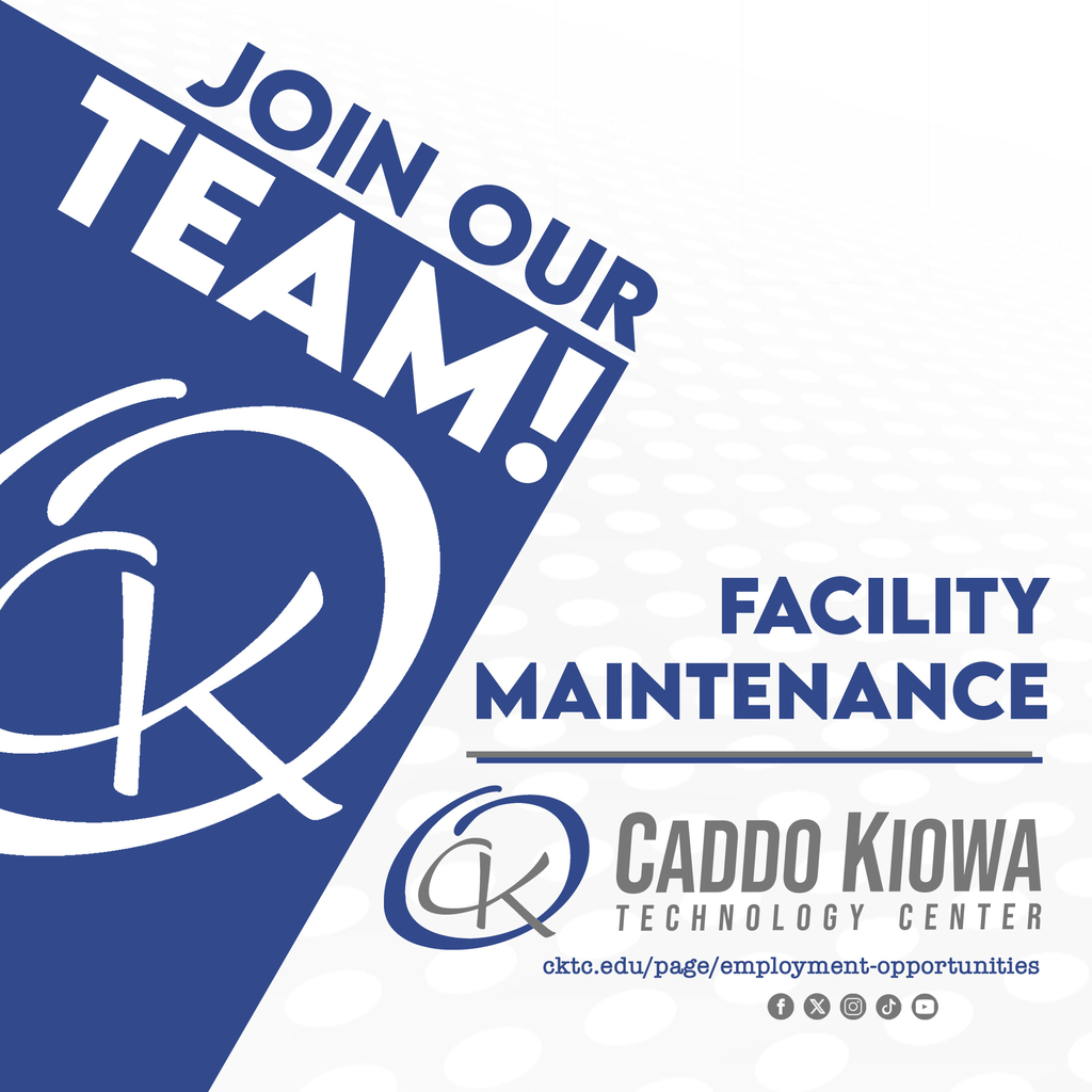CKTC is currently looking for a Facility Maintenance worker. To apply visit our employment opportunities page on our website at cktc.edu/page/employment-opportunities   #CKTC | #JoinOurTeam | #MakingADifference
