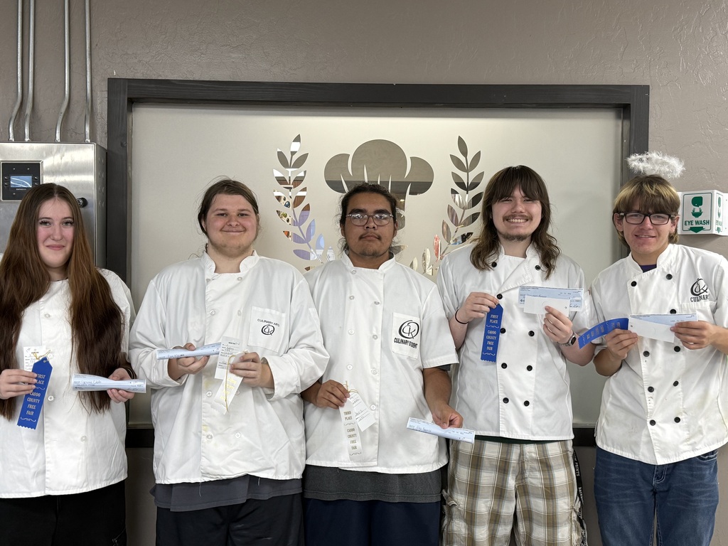 🏆 Caddo County Fair Winners! 🧁🥧🍪  One of the traditions we look forward to at the beginning of each school year is seeing our Culinary Arts students enter their baked goods and creations in the Caddo County Fair—and they certainly made us proud again this year! 🎉 We had NINE students earn awards! 🎉  Winners...  1st Place - Jenna Cibils, 3rd Place - Angelica Johns, 2nd Place - Angel Miller, 1st Place - Nevaeh Smith , 2nd Place - Bailey Mink, 3rd Place - Ean Marvin , 3rd Place - Alex Gombi ,1st Place - Dawson Knapp, 1st Place - Laken Carpenter  Congratulations to each of our talented students! We are so proud of the skill, creativity, hard work, and confidence you showed. Thank you for representing CKTC Culinary Arts so well and sharing your talents with our community.  Way to go, Culinary! 👩‍🍳👨‍🍳🏅  #CKTC | #CulinaryArts | #CaddoCountyFair | #MakingADifference