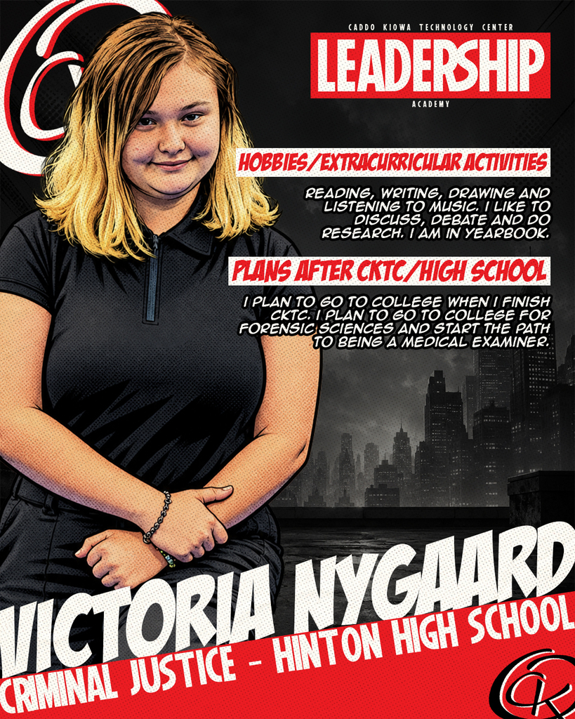 ⭐️CKTC LEADERSHIP ACADEMY⭐️    Victoria Nygaard is the Criminal Justice (AM) representative for the 2026-2027 CKTC Leadership Academy!   #CKTC | #LeadershipAcademy | #CriminalJustice | #MakingADifference