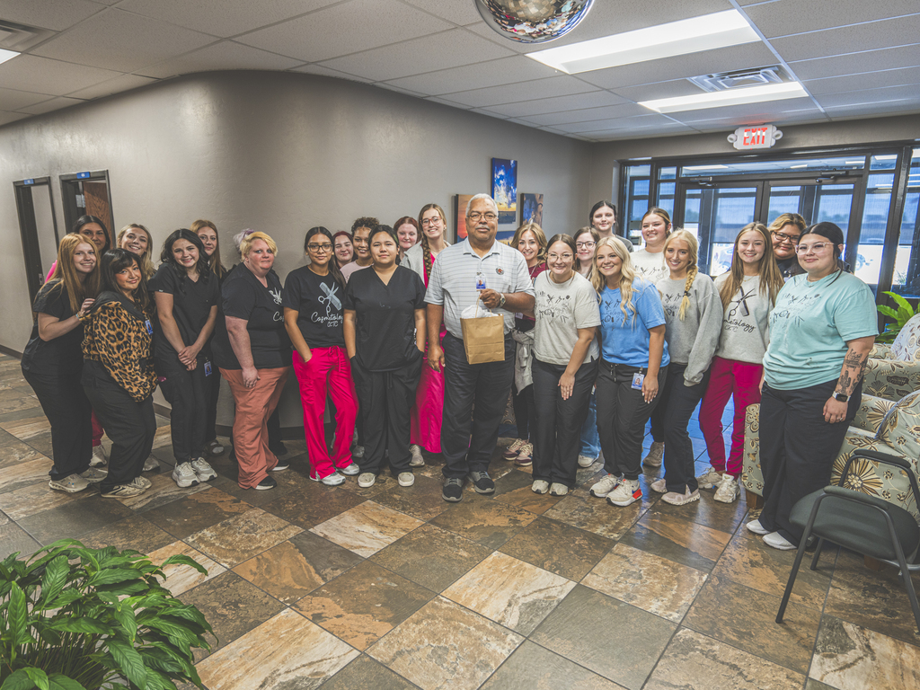 🌟 Cosmetology Department’s Random Act of Kindness – September🌟 The Cosmetology Department at Caddo Kiowa Technology Center continues its monthly tradition of performing a Random Act of Kindness for our employees. This initiative teaches students the importance of building relationships, providing comfort, and making others feel valued. This month’s recipient was John Noel! We truly appreciate everything John does for our campus, and our cosmetology students were so excited to present her with this special gift. 💇♀️💝 We are incredibly proud of our students for learning that being a great stylist begins with being a kind person. Keep shining, future professionals! ✨ #CKTC | #Cosmetology | #RandomActOfKindness | #MakingADifference