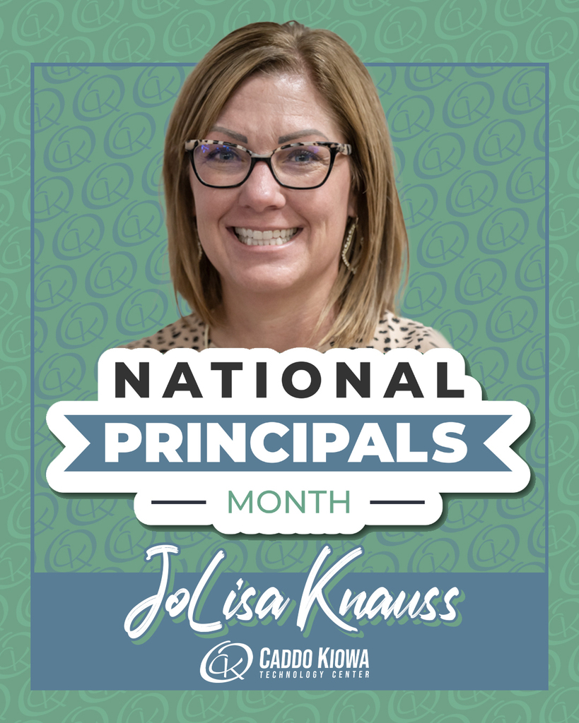 🎉 October is National Principals Month, and we’re proud to spotlight our incredible CKTC Principal, Mrs. JoLisa Knauss! 👏💙 Thank you, Mrs. Knauss, for your dedication, leadership and all the hard work you put in each day to help our campus run smoothly and make sure our students and staff succeed. We appreciate everything you do to make a difference at CKTC! 🌟 #CKTC | #NationalPrincipalsMonth | #MakingADifference