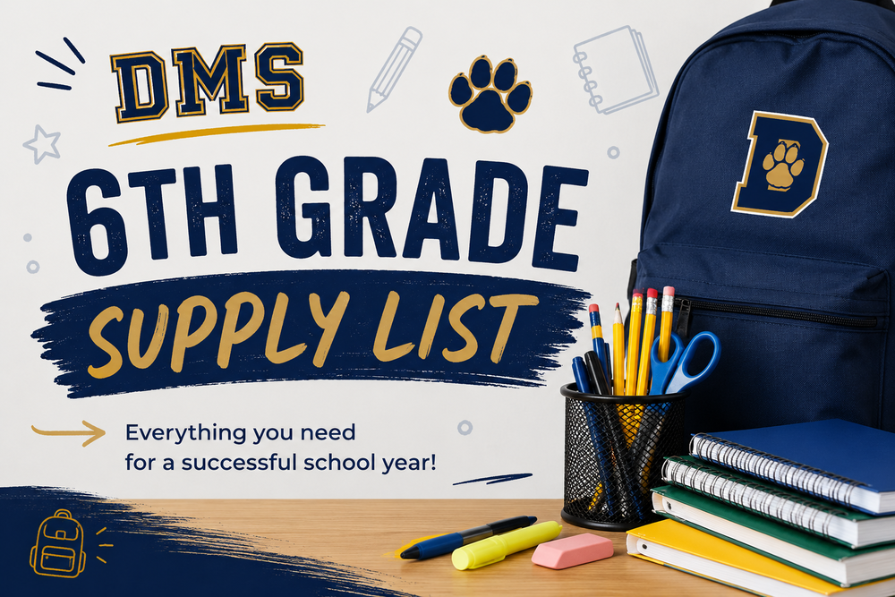 6th grade supply list