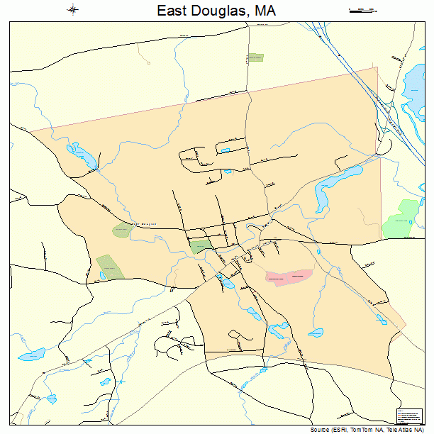 Map of East Douglas MA