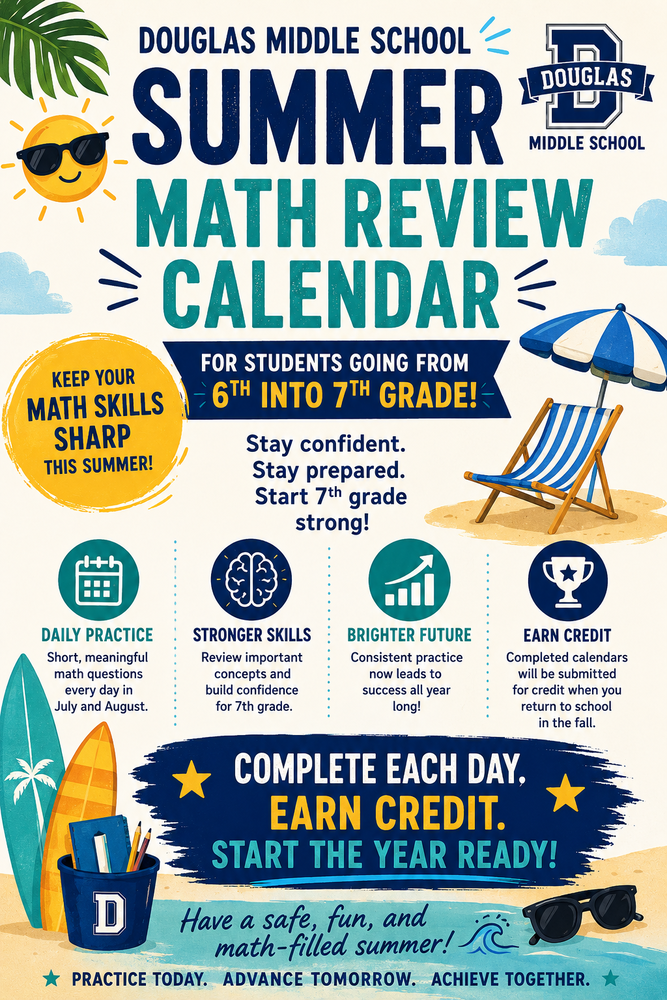 Summer Math Calendar