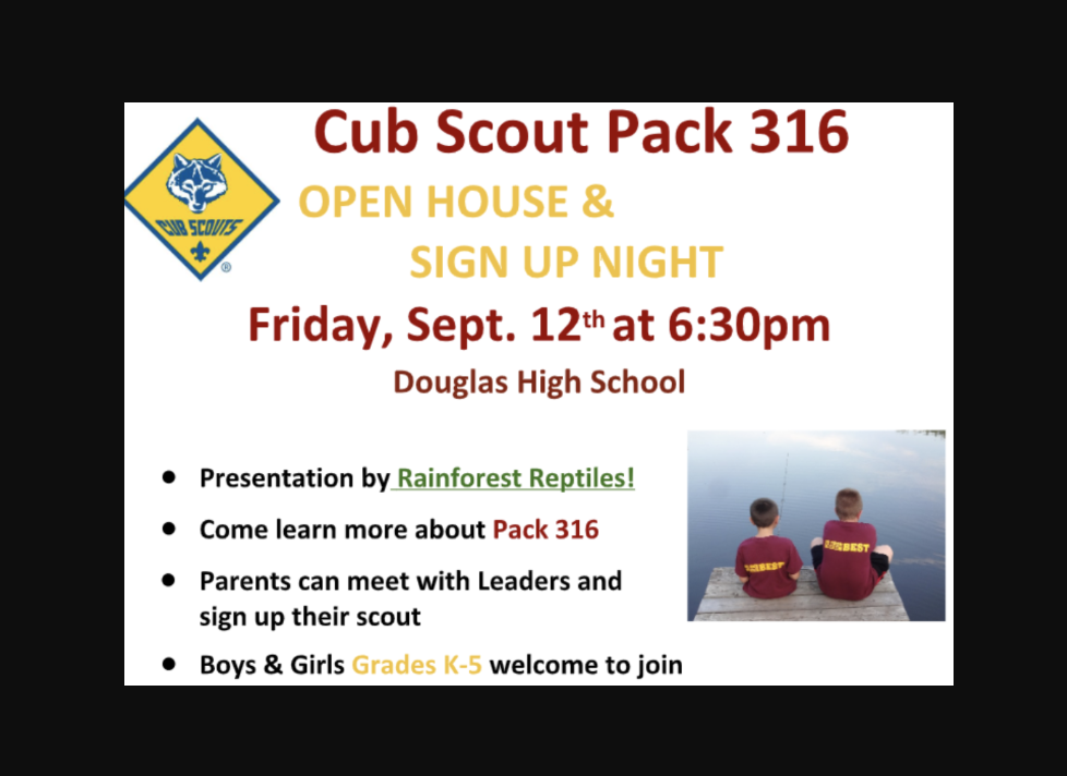 Come learn more about the Cub Scouts!