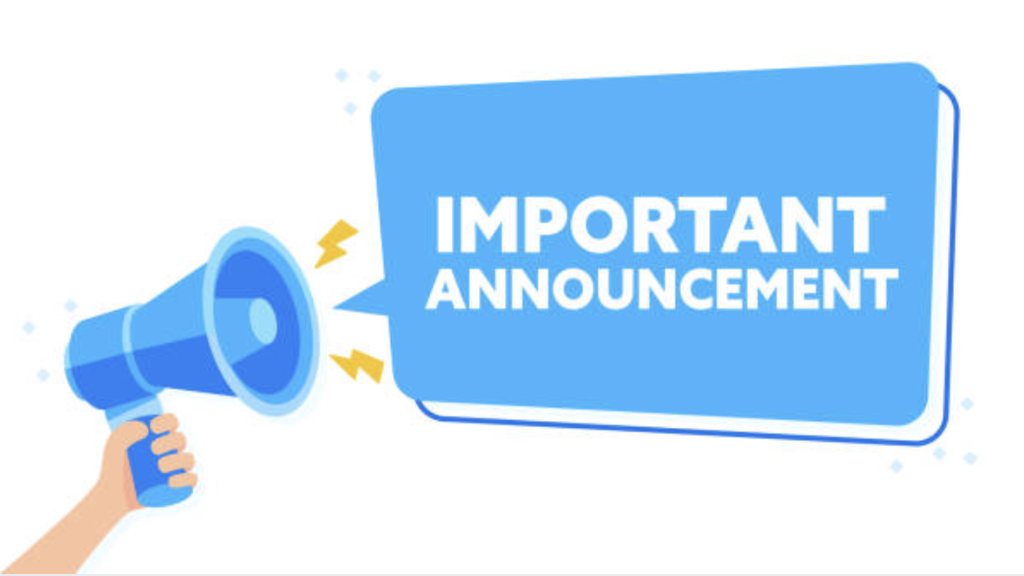 Important Announcement
