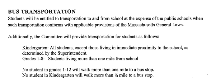 Bus Transportation rules