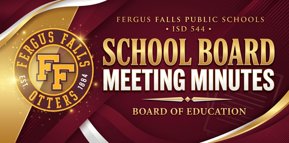 School board minutes header image
