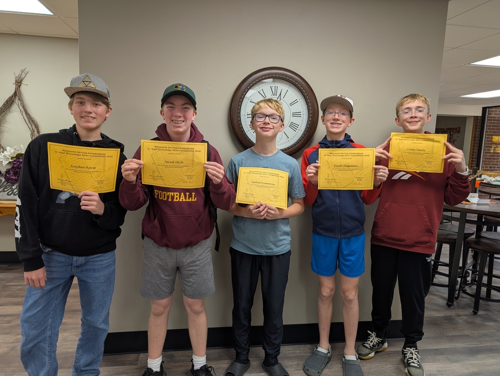 Middle School Knowledge bowl team members