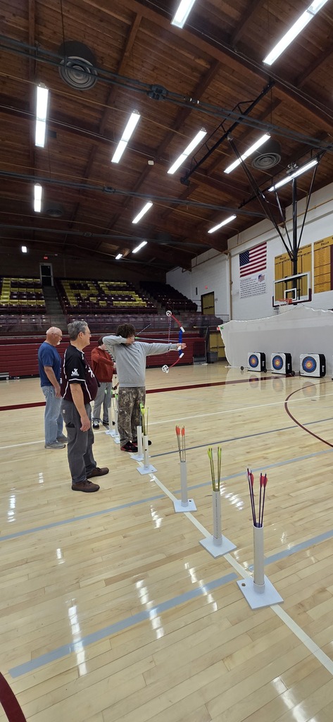 The ALC students were able to try archery in their phy-ed class today. 