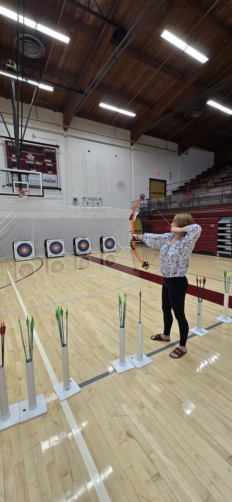 The ALC students were able to try archery in their phy-ed class today. 