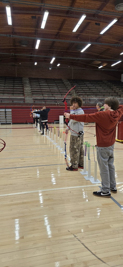 The ALC students were able to try archery in their phy-ed class today. 