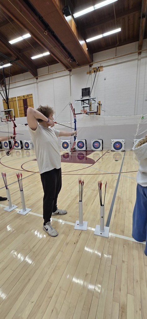 The ALC students were able to try archery in their phy-ed class today. 