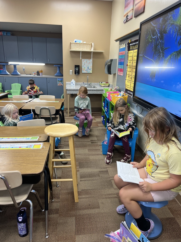 Adams students enjoy flexible seating in Mrs. Stich's classroom
