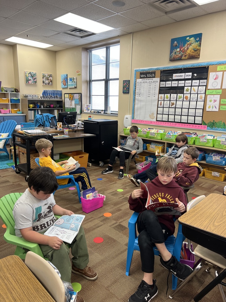 Adams students enjoy flexible seating in Mrs. Stich's classroom