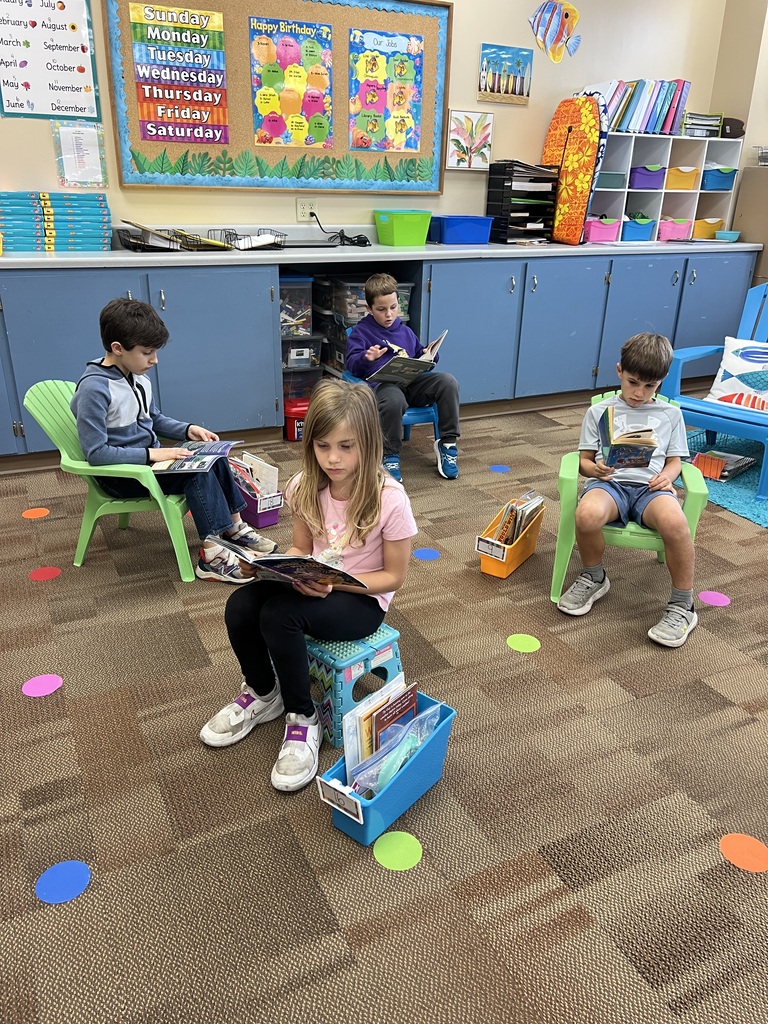 Adams students enjoy flexible seating in Mrs. Stich's classroom