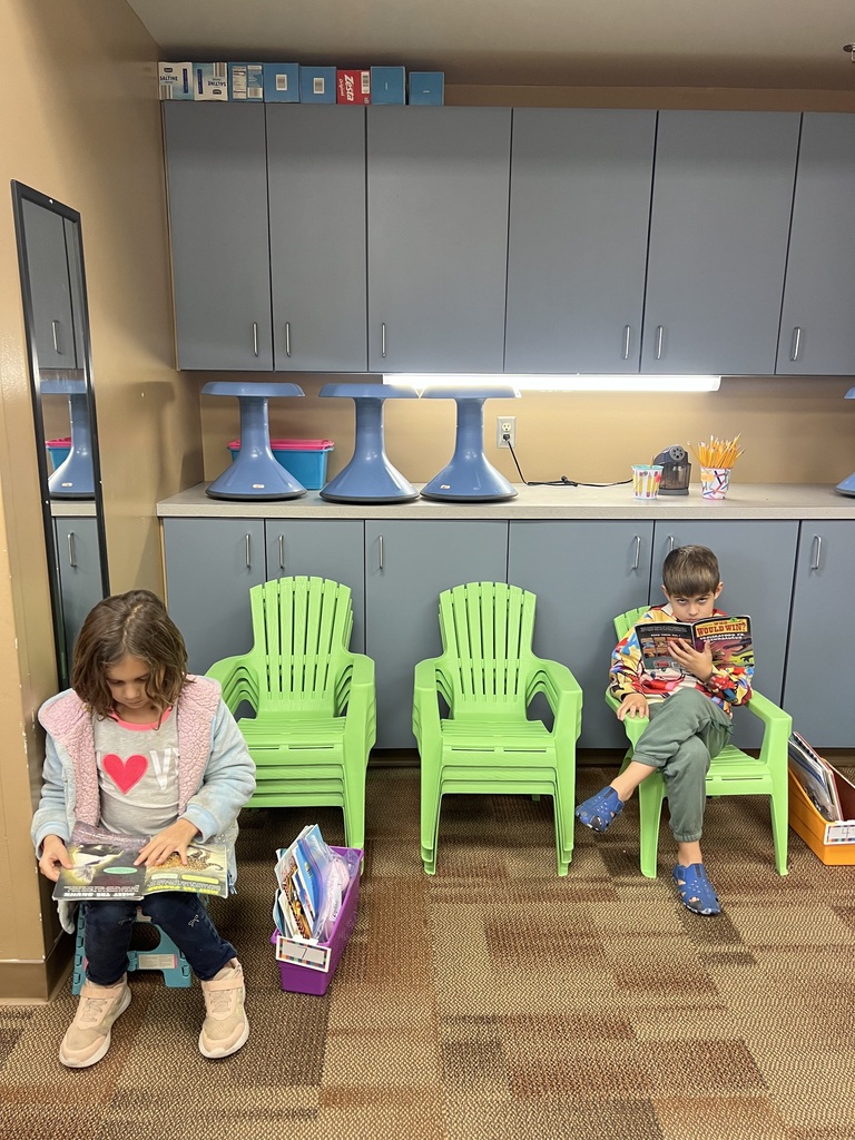 Adams students enjoy flexible seating in Mrs. Stich's classroom