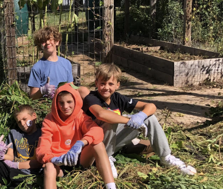 Science class  at the garden! 
