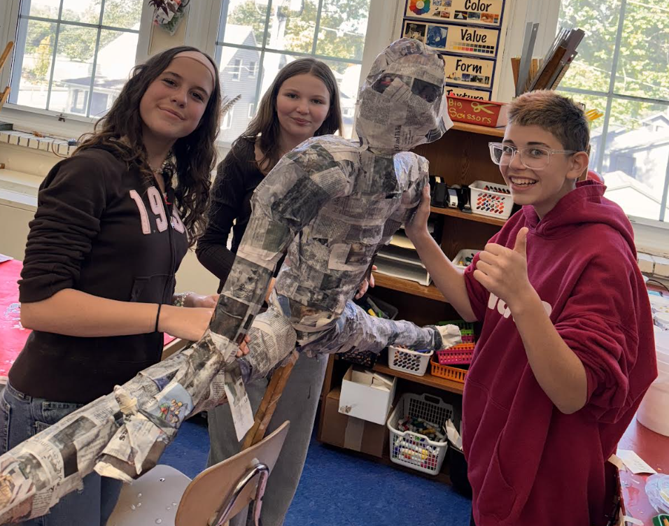 Scarecrows have begun with Ms. Hurley! 
