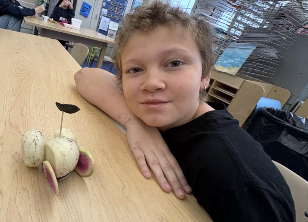 FES radishes on display at ArtYard! 