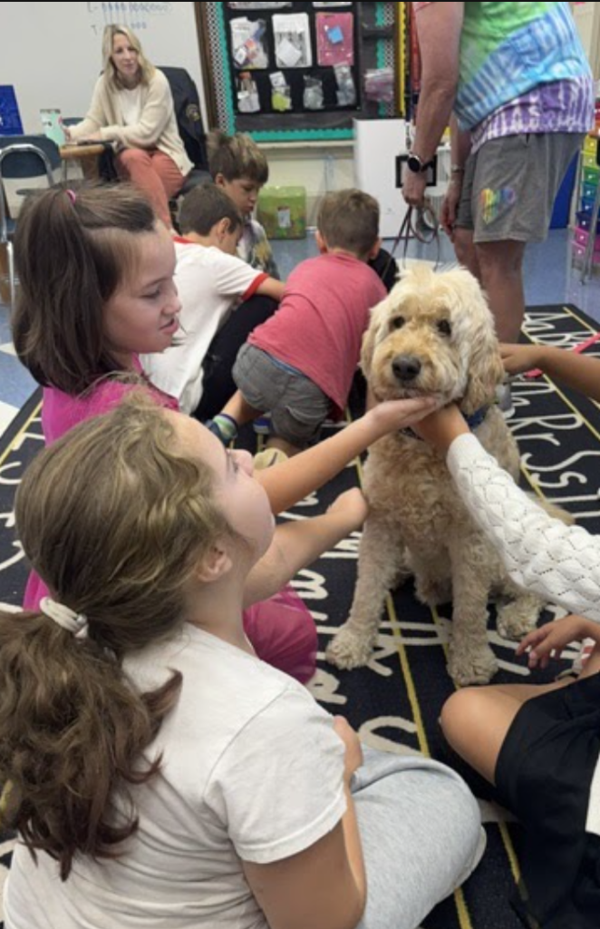 Therapy dogs at FES!