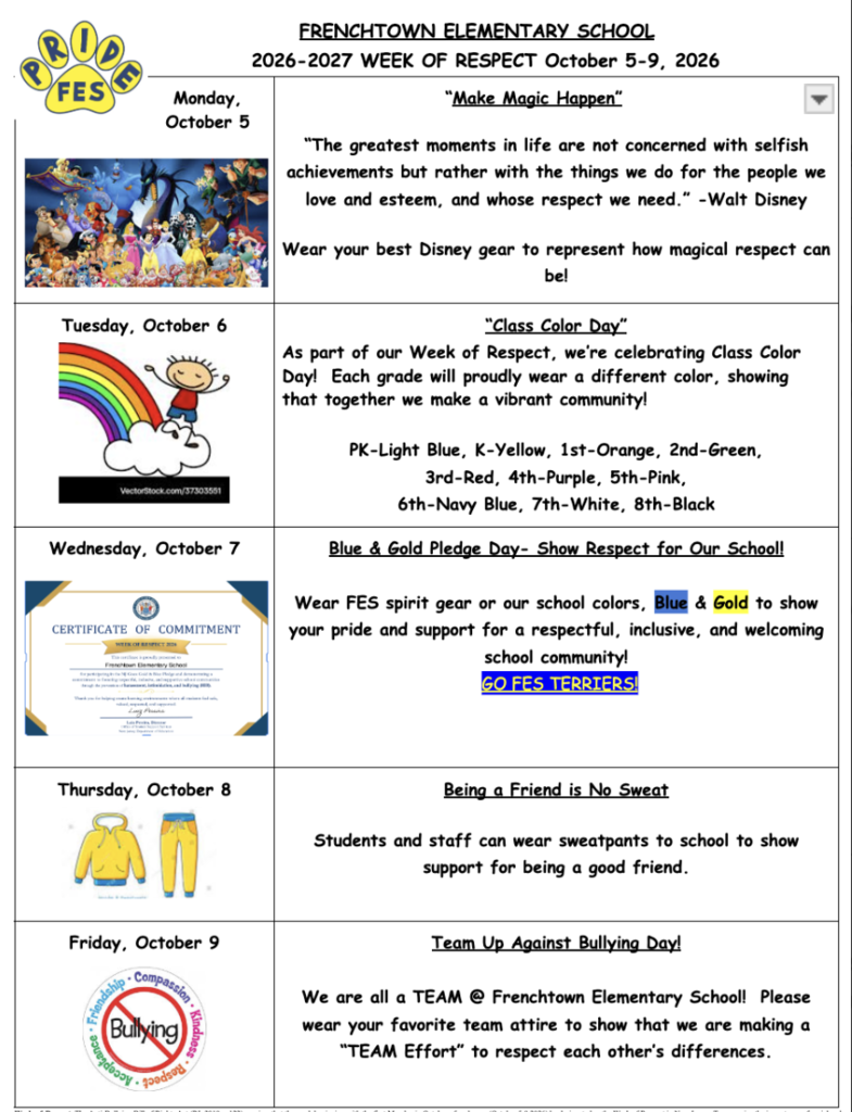 WEEK OF RESPECT! 