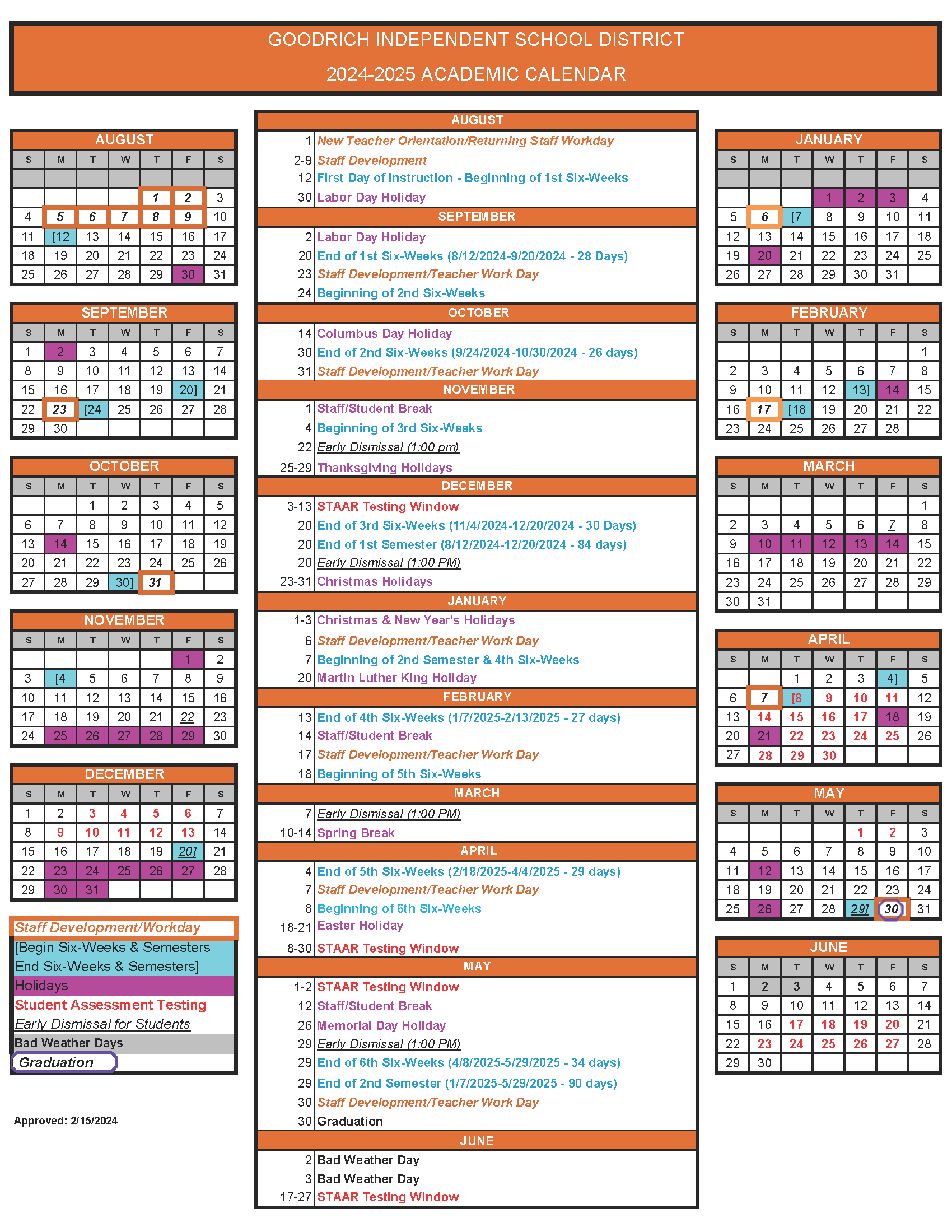 2024-2025 Academic Calendar Now Available | Goodrich Independent School District 2024-2025-academic-calendar-now-available-goodrich-independent-school-district
