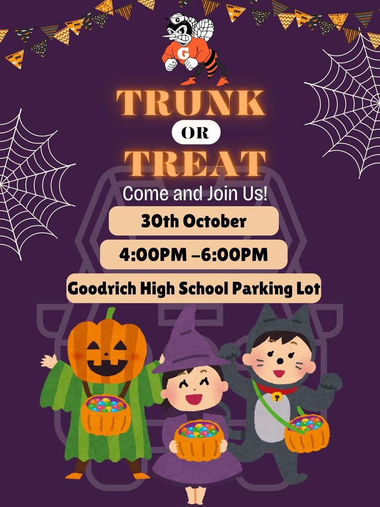 Join us for Trunk or Treat October 30th from 4pm-6pm!
