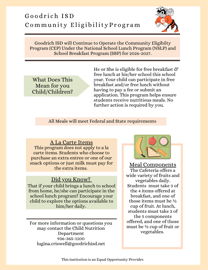 Community Eligibility Program 2026-2027