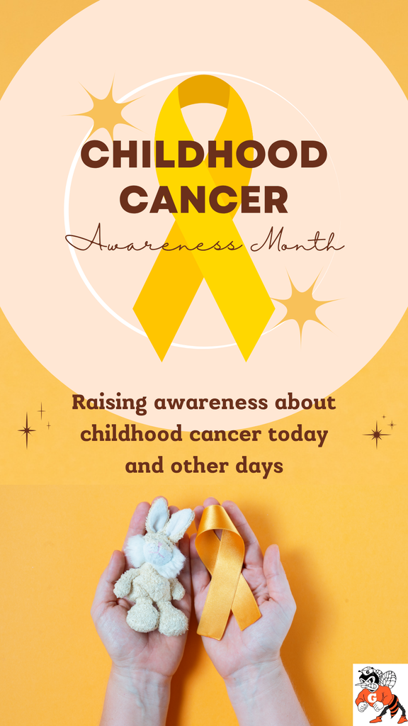 💛🎗️ September is Childhood Cancer Awareness Month! 🎗️💛 Goodrich ISD stands with children and families affected by childhood cancer. We support this important cause by spreading awareness, showing compassion, and coming together as a school community to support those fighting this battle. Together, we wear gold. Together, we stand strong. 💛🐝