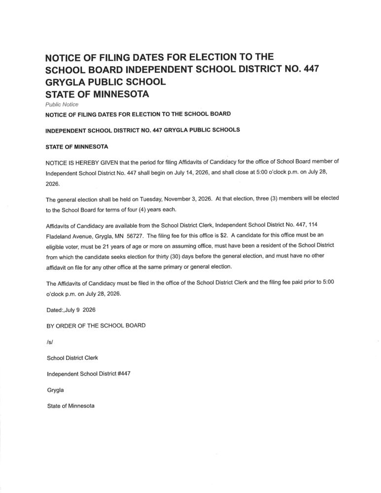 Election Filing Notice