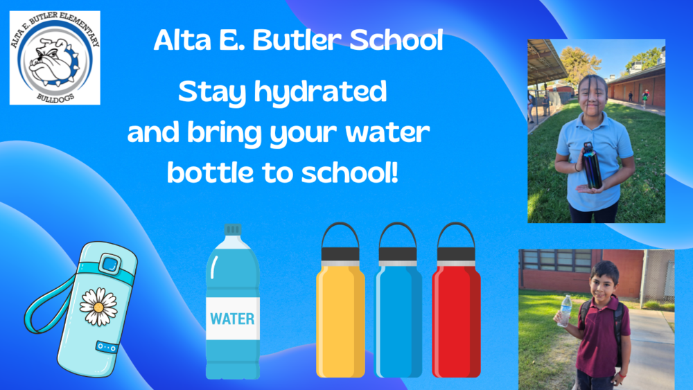 Students are encouraged to bring their water bottle to stay hydrated. Se anima a los estudiantes a traer su botella de agua para mantenerse hidratados.
