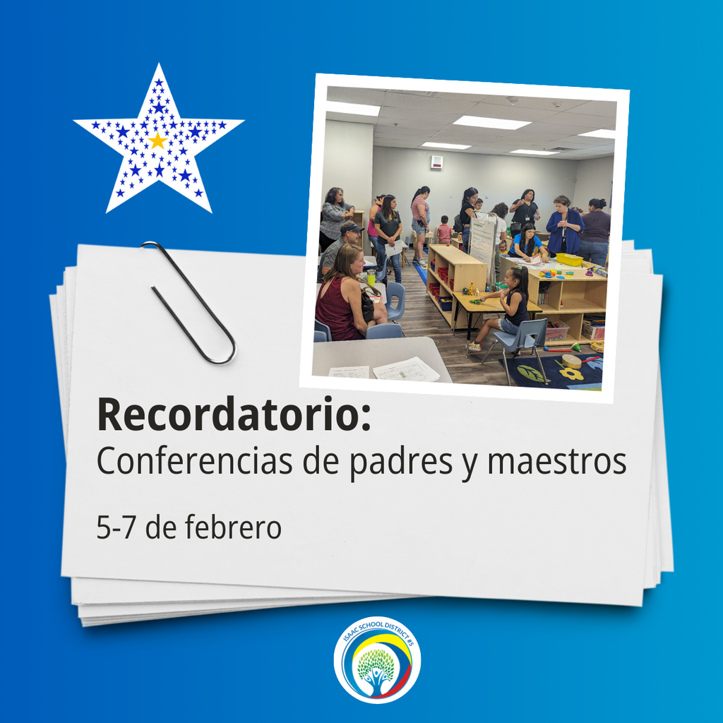 Recordatorio: Conferencias de padres y maestros 5-7 de febrero